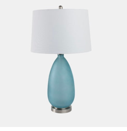 157  Blue Glass Table Lamp