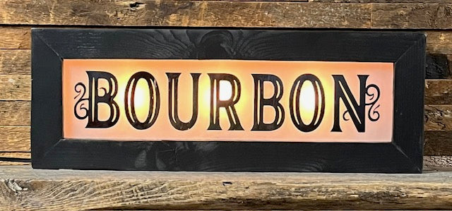 146  Bourbon Sign - lighted