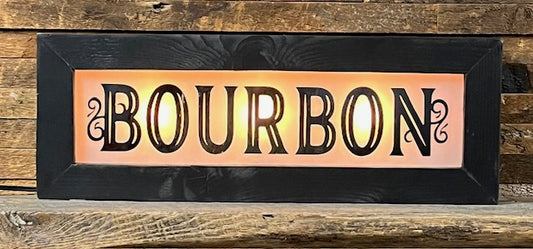 146  Bourbon Sign - lighted