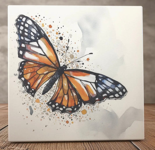 131  Splatter Art Monarch Butterfly