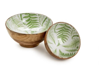 150  Fern Pedestal Bowls S/2
