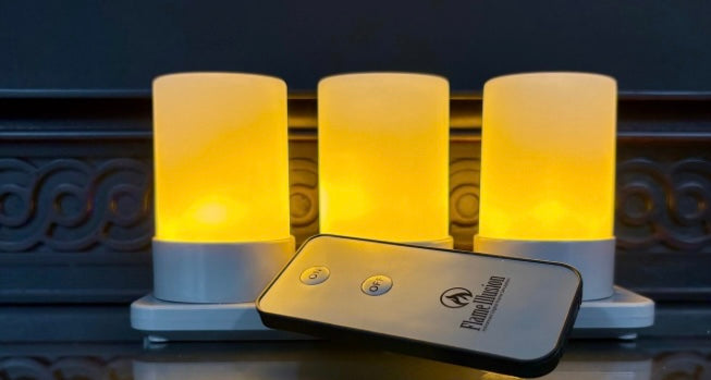 254  Mini Flame Trio with Remote