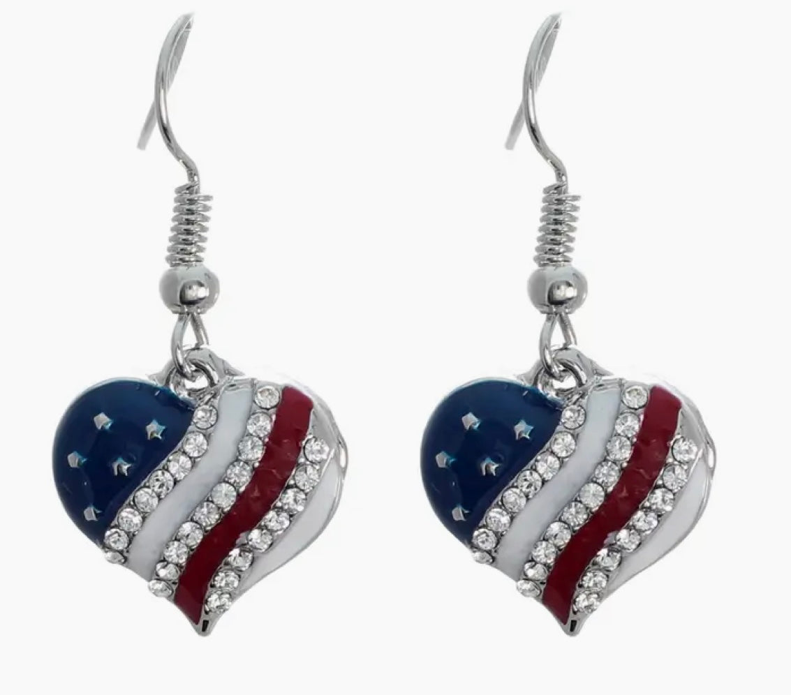 253  Heart Flag Earring