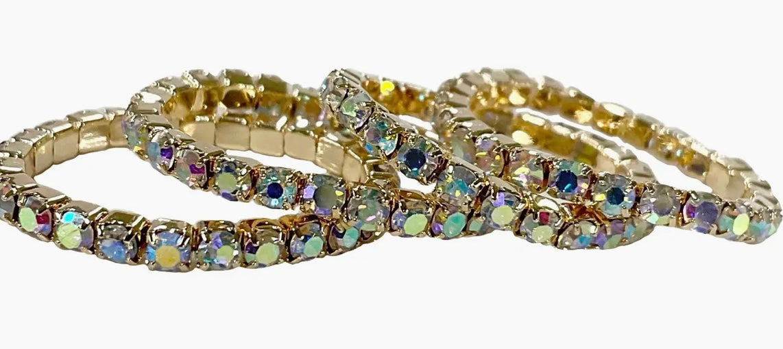 253  Ring Gold Aurora Borealis Stretch