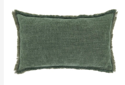 174  Fringe Edge Pillow - Green