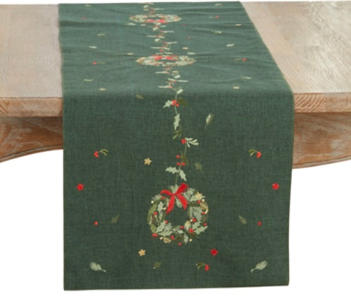 174  Wreath Runner - Green 16 x 70