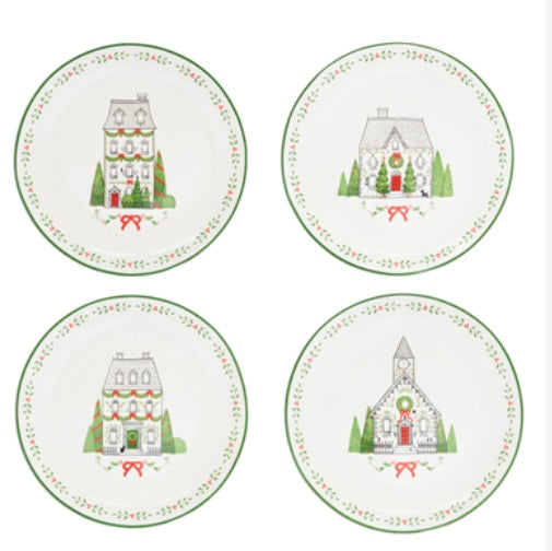 174  Holiday House Salad Plates s/4