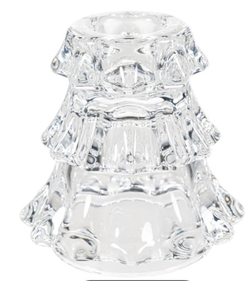 232  Clear Glass Tree Taper Holder