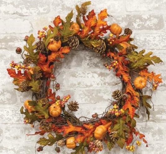 186  Harvest Leaves Wreath