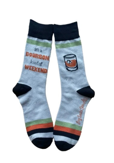 128  Bourbon Kind of Weekend Men's Socks