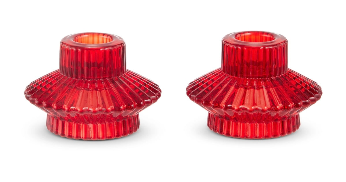 149  Red Candle Holders