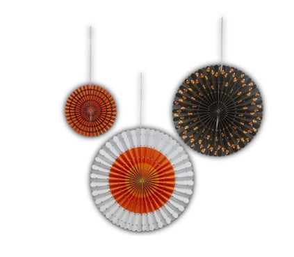 187  Paper Fan Decor S/3