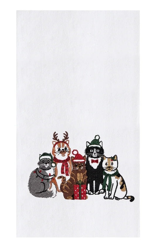 194  Christmas Cats Flour Sack Towel