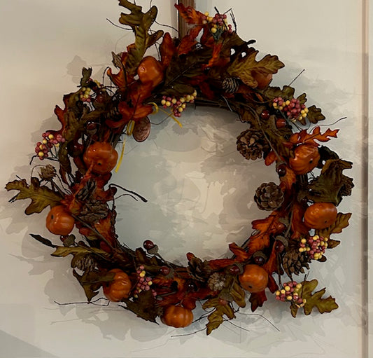 186. Harvest Leaves Wreath