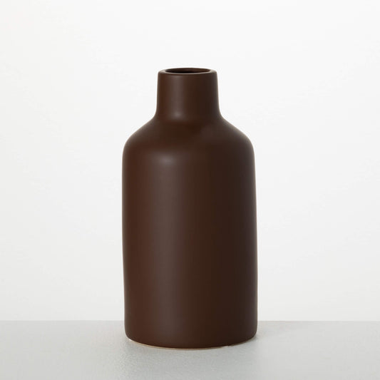 101. Matte Brown Bottle Vase