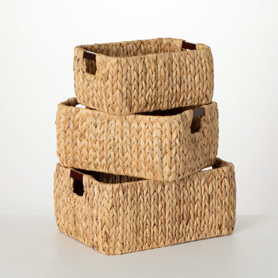 101.  Natural Handled Basket - Medium