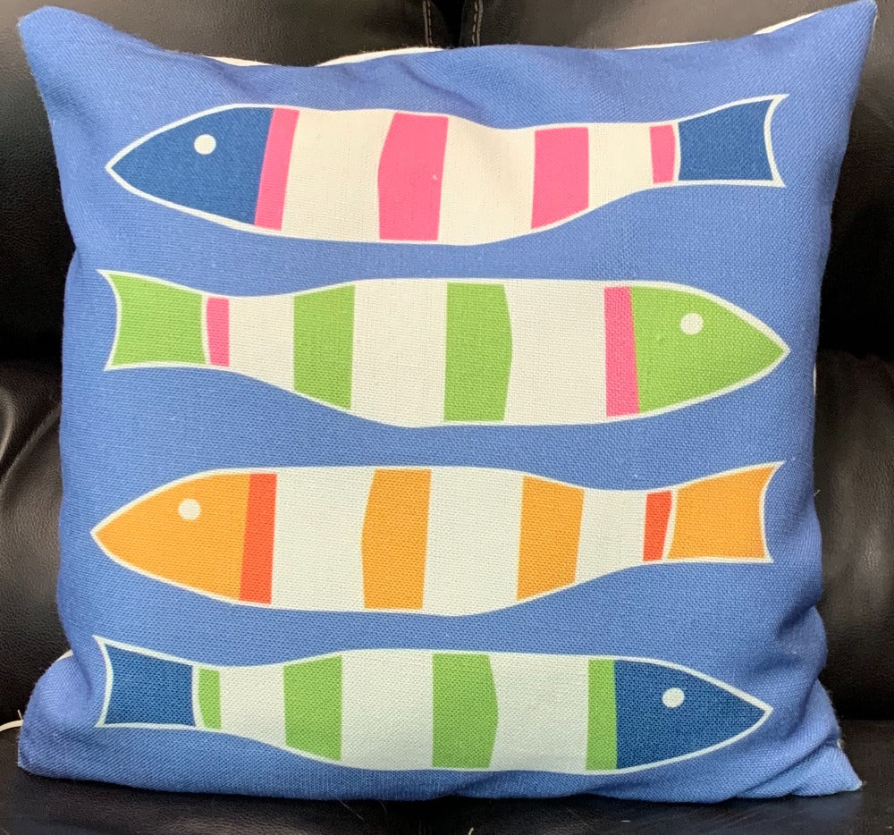 114. Pillow Picketfish 20 X 20