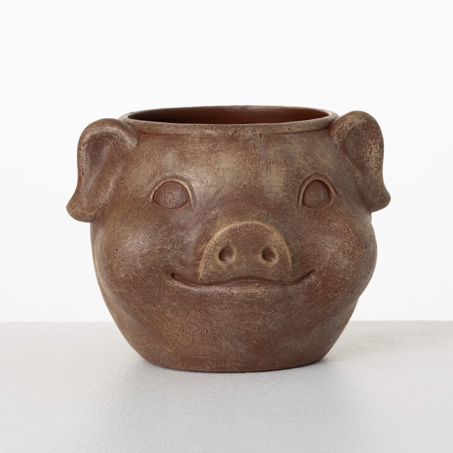 101. Brrown Outdoor Pig Planter