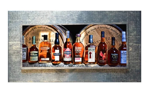 153. Bourbon Bottles Plaque