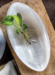 107. Selenite Oval Bowl