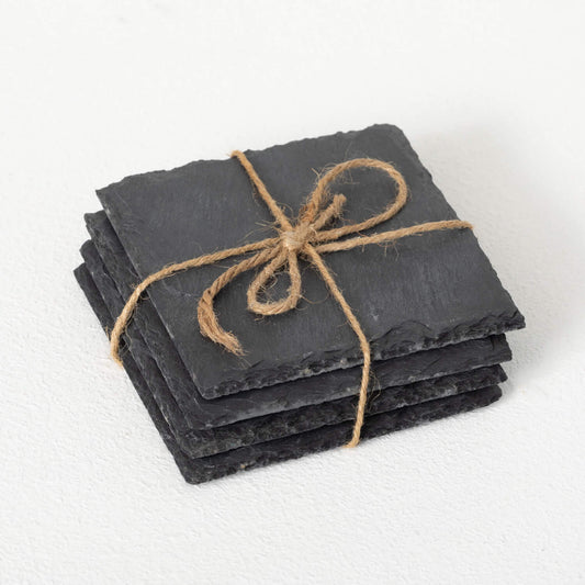 101. Slate Live Edge Candle Coasters