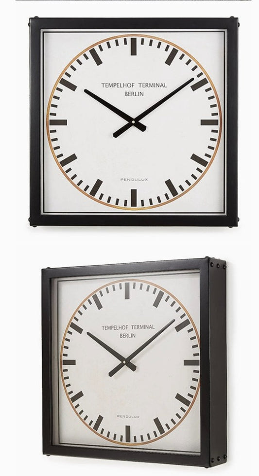 112  Tempelhof Terminal Clock Black