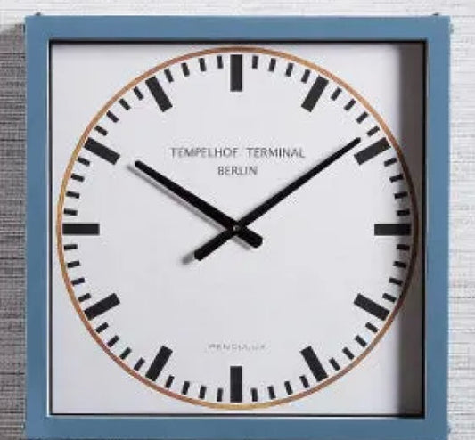 112  Tempelhof Terminal Clock Blue