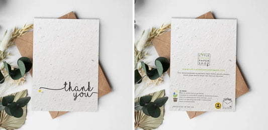 135. Thank You Script Seed Card