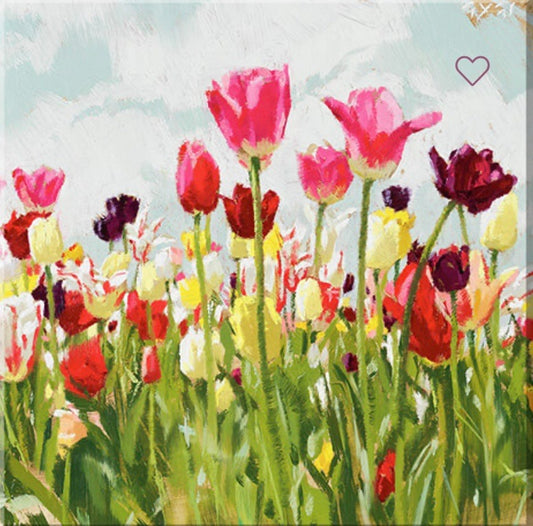 227. Tulip Field Giclee 9x9