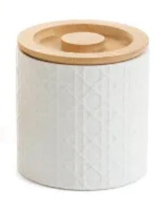 116. White Ceramic Canister Sm