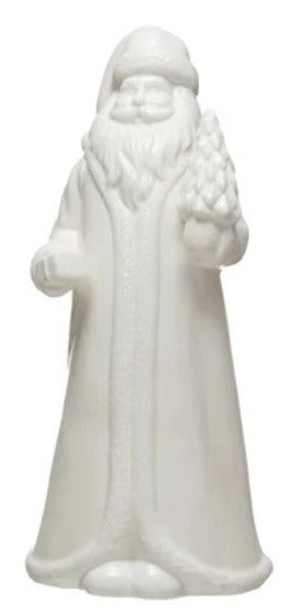 103  White stoneware Santa