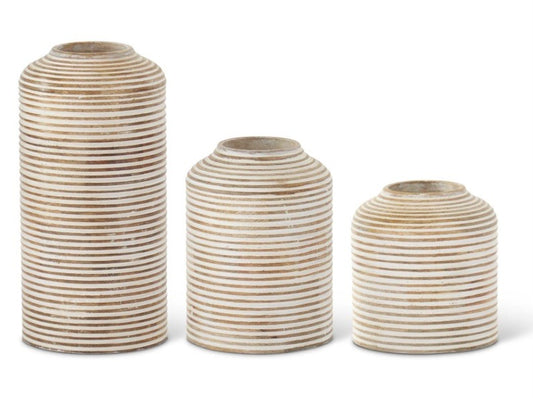 225. Whitewashed Vase Lg