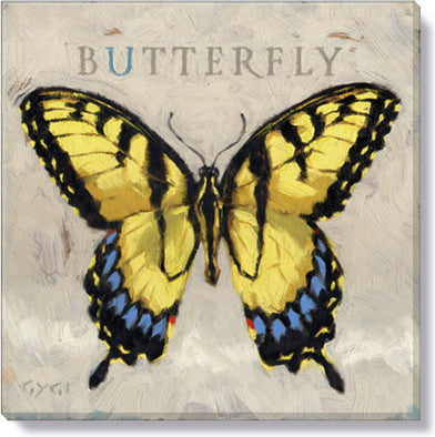 227  Yellow Butterfly Giclee 5 x 5