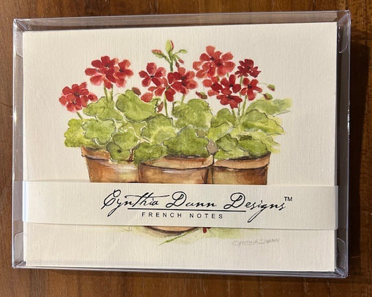 159  Geranium Note Card