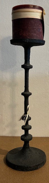 179. Black Metal Pillar Holder Lg