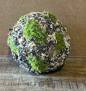 185. Lichen Moss Orb 5"