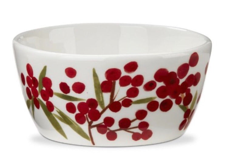 187  Sprig Snack Bowl white