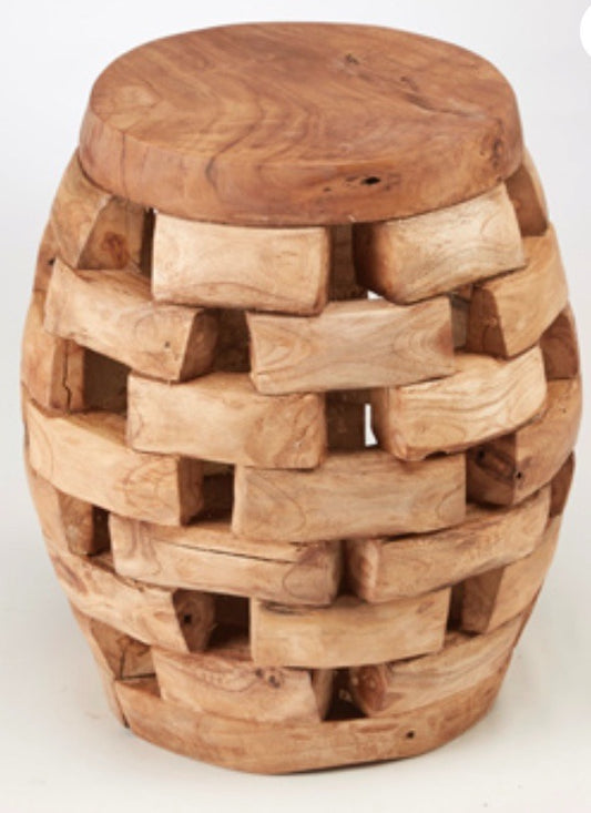 113. Teak Stool