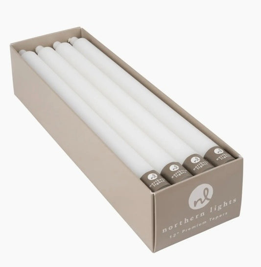 162  White Taper 12"